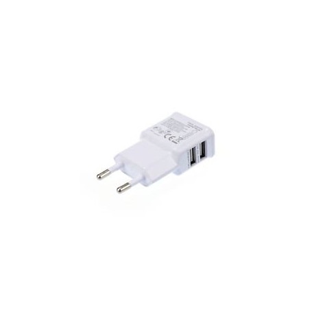 Chargeur USB secteur -  2 ports USB - 1 x 1A + 1 x 2.1A